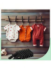 30/10pcs Black Birch Decorative Nail, 2.87 Inch Photo Picture Hanging Clip, Clothes Pin For Home Decoration,Beachwear,Spring,Minimalist,Summer Tops