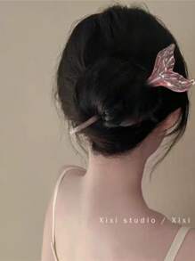 1/2pcs Fresh Vacation Style Clear Sea Blue Tail Hairpin New Simple And Versatile Hairpin Korean Ins Style Sweet Hair Accessories