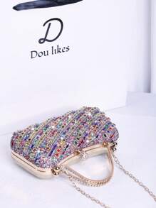Glinsterende avondtas met strass-steentjes voor dames, geschikt voor bruiloften, feesten, gala's, Valentijnsdag, verjaardagscadeaus en verkleedpartijen.