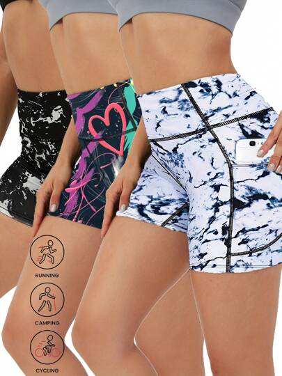 夏季健身女式高腰无缝运动短裤提臀健身房瑜伽骑行紧身裤