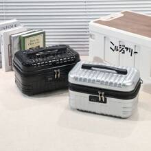 16-Inch Handheld Luggage Makeup Bag, Women Large Capacity Password Case, Waterproof Toiletry Cosmetic Organizer - Black - View 3