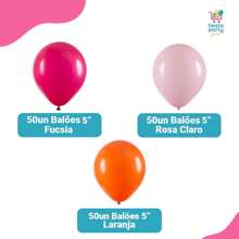 Balloon Kit 150 Units Orange Pink And Fuchsia Party Balloon Balloon - 粉紅色,橘色和紫紅色 - 查看 2