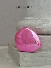 Acrylic Molded Evening Party Bag, New European And American Asymmetric Mirror Handbag, Shoulder & Crossbody Chain Bag, Vacation Vibe, High-End Metallic Tin Box, Ladies Purse - Pink - View 1