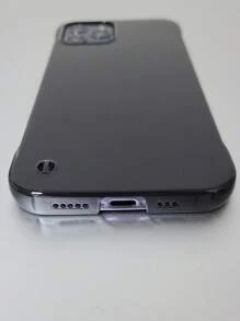 1 Ốp lưng điện thoại trong suốt siêu mỏng không viền tương thích với iPhone 17 Air 16 15 14 13 12 11 Pro Max Plus - Ốp lưng trong suốt siêu mỏng chống nước chống sốc chống rơi chống trầy xước - đen - Xem 5