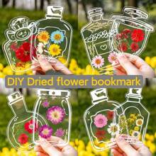 20pcs Waterproof Transparent Glass Bottles Creative Specimen Decor Pressed Flower Vases, DIY Bookmarks Plant Specimen - Multicolor - View 6