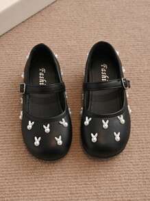 1 paire de chaussures plates de style Mary Jane simples et mignonnes pour les filles, printemps