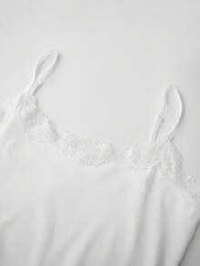 Women Y2k Fairy Lace Trim Cami Tank Tops With Built-In Bra Spaghetti Strap Sleeveless Camisole Crop Tops Sexy Backless Slim Fit Vest Shirt Summer Going Out Tops Aesthetic Clothes Streetwear - trắng - Xem 7