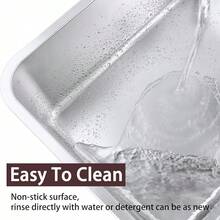 Stainless Steel Cat Litter Box For Adult Cats Or Kitty/Kitten 18"X14"X6" Rust-Proof, High Side, Non Stick, No Smell, Easy To Clean Metal Cat Litter Box - 大號:17.5 英吋長 x 13.6 英吋寬 x 6 英吋高 - 查看 6