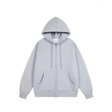 Moletom Blusa Aberto Com Ziper e Capuz de Frio INVERNO LISO CASACO