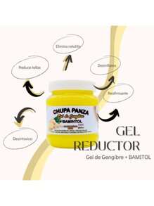El Gel chup Panza Quema Grasas, Masaje Para Perder Peso Y Crema Anti Celulitis. Ayuda contra la Grasa, Celulitis, Flacidez, Toxinas, Postparto, colitis, cólicos Menstruales. Producto Natural, Jengibre, Algas marinas, Toronja, Mentol, Eucalipto, Romero. - Amarillo Mostaza - Ver 7