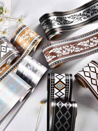 自粘腰线装饰适用于厨房、浴室、墙面装饰、墙面装饰。踢脚板、瓷砖装饰、防水腰带。适用于家庭装修