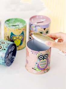 حصالة نقود بنمط بومة عشوائية، حصالة نقود دائرية، حصالة نقود مستطيلة، هدايا لموسم العودة إلى المدرسة، تخزين