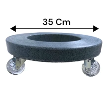 Caster For Plant Pots With Wheels Of Different Sizes And Colors In Polyethylene, A Lightweight And Resistant Material - Blue - View 5