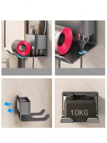 1pc Hair Dryer Holder Wall Mounted Dryer Cradle Straightener Stand Hairdryer Organizer Toilet Blower Holder Shelf Bathroom Shelves