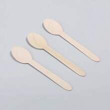 10/50/100 linguri din lemn pentru tacâmuri-5,51 inchi lungime, linguri de unică folosință din lemn-, ustensile din lemn natural Ustensile din lemn compostabile, alternativa ustensile din bambus pentru petreceri, camping, nunți și cină evenimente