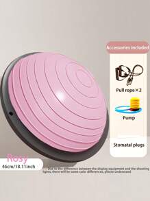 Extra Thick Bosu Ball With 2 Resistance Bands & Pump - Perfect For Yoga,Pilates, Fitness, Home Workouts, Balance Training, And Core Exercises - Multicolor - View 13