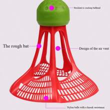 15 pièces / 10 pièces / 3 pièces / 1 pièce Volants de badminton pare-vent, Volants de badminton en plastique, Volants de badminton durables, Volants de badminton durables et résistants aux chocs