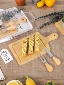 6 Sets Game Winners Square Bamboo Cheese Board Gift With Knives Spoons Gift Bags Kitchen Towels Bridal Shower Party Favors For Guests For Birthday,Wedding,Gender Disclosure Prizes Souvenirs - Multicolor - View 11