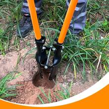 Post Hole Digger Tool, Heavy Duty Post Hole Digger With Fiberglass Handle, 58 Inches