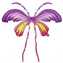 1pc Inflatable Angel Wings Foil Balloon, Colorful Butterfly Backpack Decor, Wholesale For Party, Night Market,