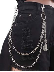 1pc Owl & Spider Ornament Chain, Suitable For Everyday Wear - Multicolor - View 7