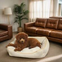 AKAPET Vier seizoenen universeel huisdierbedhuis, randdecoratie - antislipbodem, geschikt voor het houden van puppy's, kleine honden, middelgrote honden en grote honden, vierkant hondenbed en kattenhuis slaapbankmat, de ideale spullen accessoires voor huisdiereigenaren