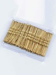 50pcs/Pack Golden U-Shaped Hair Clips, Suitable For Daily Wear, School Stuff, Gifts, Hair Accessories, Head Accessories - Gold/50 U-shaped Clips - View 5