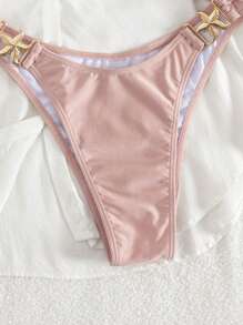 性感抹胸绑带女士比基尼泳装，欧美风夏季