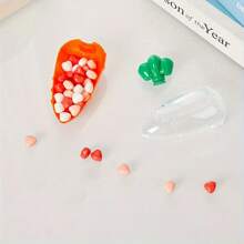 10pcs Mini Carrot Shaped Clear Plastic Candy Storage Box, Easter Party Favor Jars, Plastic Easter Bunny Gift Containers, Suitable For Easter Egg Hunts, Birthdays And Christening Celebrations