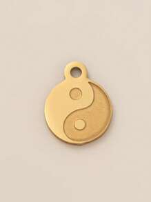 1Pc Personalized Stainless Steel Pendant, DIY Jewelry Accessories, Drip Oil Coating Pattern, Suitable For Bracelets, Necklaces, Earrings