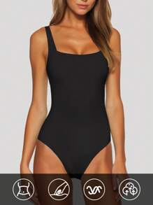 Relety Tight And Seamless Shapewear, Simple And Soft Control Abdominal Shapewear - Black - View 3