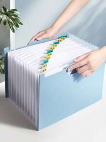 A4 扩展文件夹 - 13 口袋折叠文件整理器，便携式手持多层文件夹，适用于学生、文件、试卷、大容量桌面整理器、返校、学校用品