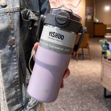 Bicchiere termico con cannuccia Iceflow da 25 once, coperchio a vite e cannuccia ribaltabile, borraccia a tenuta stagna, in acciaio inossidabile isolato, tazza da caffè e borraccia, adatta per il portabicchieri dell'auto, con base in gomma, regalo per donne e uomini, per bevande fredde, resistente al freddo per 6-12 ore o al ghiaccio per 2 giorni - Multicolore - Visualizzare 8