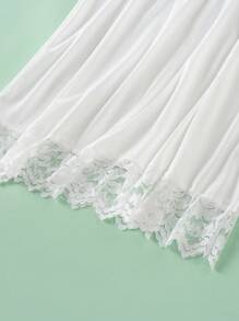 3 Pieces/2 Pieces/1Piece Hip-Wrapped Lining Skirt Bottoming Skirt Anti-Exposure Skirt,Multi-Color, Solid Color, Spring And Summer Styles,Anti Transparency And Anti Light Medium Long Skirt, Inner Lining Skirt, Lace Bottom, Anti-Static Skirt, Elastic Waistband Suitable For Slightly Overweight Girls, Suitable For Daily Wear