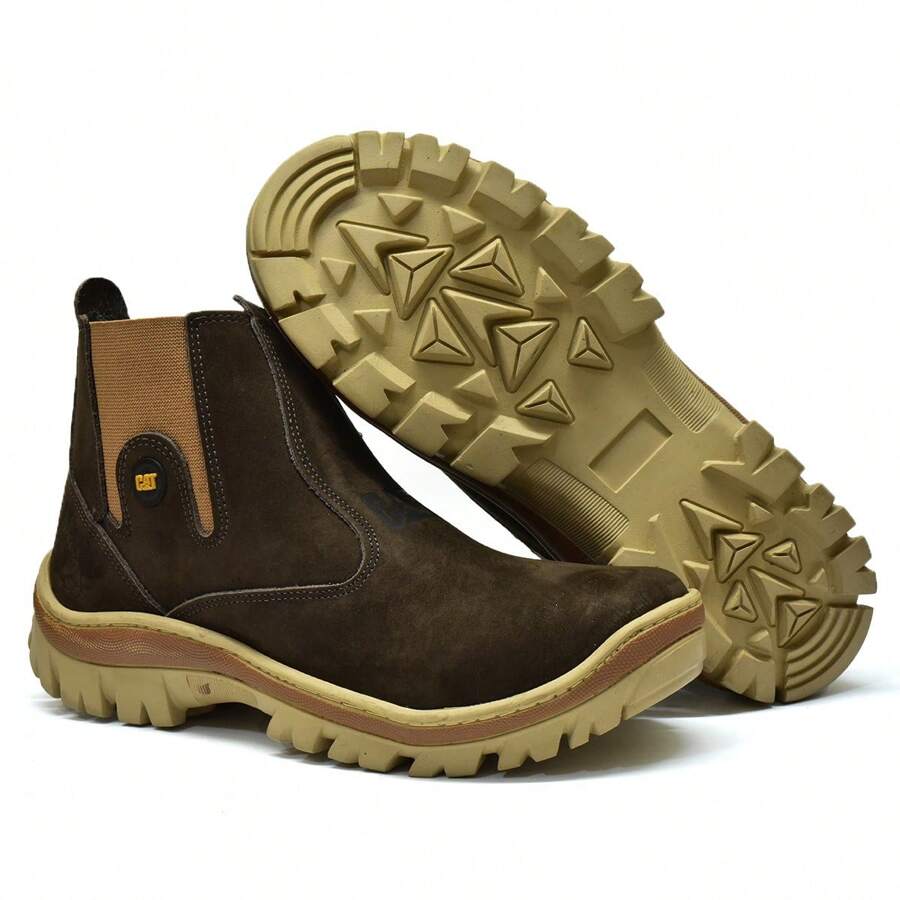 CAT Launch Nubuck Tractor Boot S/B - Rust Brown - View 1