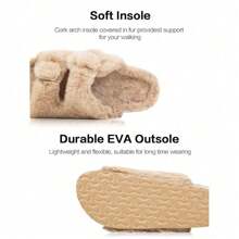 House Shoes For Women,Slippers For Women,Fuzzy Slippers Comfortable Sole, Adjustable Shoulder Strap Slippers For Women Indoor And Outdoor