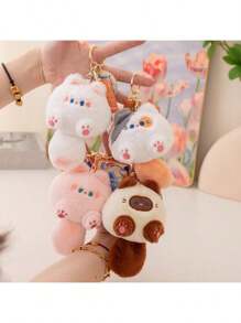 1pc Cute Cat Plush Keychain Soft Doll Ornament, Bag Pendant Decoration Gift For Birthday, Event
