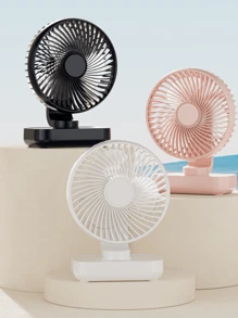 Ventilador pequeño con movimiento oscilante, ventilador de escritorio para dormitorio de estudiantes, con luz, sonido y carga USB, práctico mini ventilador eléctrico para el hogar