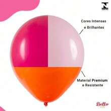 Balloon Kit 150 Units Orange Pink And Fuchsia Party Balloon Balloon - 粉紅色,橘色和紫紅色 - 查看 3