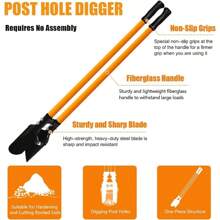 Post Hole Digger Tool, Heavy Duty Post Hole Digger With Fiberglass Handle, 58 Inches