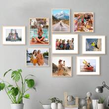 1/2/3/4pcs Wooden Photo Frame, Oak Picture Frames , White, Black Wooden Frame For Amazing Gift&Wall Art Decor, For Home, Living Room, Office Tabletop Frame And Wall Frame, Beautiful To Display Your Framliy Painting Art, Travel Photo, Graduation Photo Frame, Wedding Photo Frame Ideal Gift, A3/A4/30X40cm