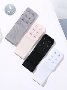 4/8/12 piezas Ganchos alargados de 2 ganchos para extensor de sujetador - Extensor elástico ajustable cómodo y antideslizante para correas de sujetador, accesorios de lencería