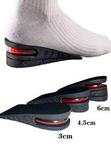 1 par de palmilhas de aumento de altura - elevação oculta, altura ajustável, almofada de pé de alto suporte, estilo de gênero aleatório entregue