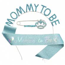 2pcs Set Pesta "Calon Ibu": 1 Mahkota Berlian Imitasi dan 1 Tali Bahu untuk Kaki, untuk Pesta Pengungkapan Jenis Kelamin Bayi, Dekorasi Keluarga, dan Hadiah Baby Shower - MultiWarna - View 21