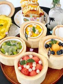 200/100/50 件彩色蝴蝶竹鸡尾酒签 - 优雅的一次性水果串，适合派对、节日和各种颜色的桌面装饰、学校用品 - 彩色 - 查看 6