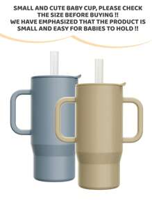 210ml High Quality Silicone Baby Training Cup, Odorless Material, With Comfortable Handle, Easy Open/Close Lid And Bite-Proof Straw, Multi-Color Design To Brighten Daily Life, Caring For Every Sip