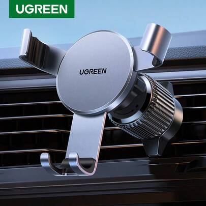  UGREEN 通风口支架 车载通风口手机支架 重力手机支架 免提车载自动锁 兼容 Iphone 15 14 13 Pro Max Galaxy Realme 手机支架