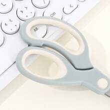 剪刀式办公用家用剪刀小型便携不锈钢剪纸刀儿童厨房手工刀拆卸快速刘海工业学生线头剪纸裁缝剪渔 - 彩色 - 查看 7