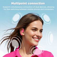 Miniso 芭比 BM23 开放式耳机 Hifi 音质 无线5.4 超长续航长达58小时 支持两台设备连接 专业音频师 适合女性佩戴的合适耳机