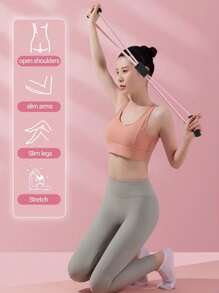 1 pezzo Esercitatore multifunzionale a forma di 8 per donne, fasce di resistenza per allenamento a casa, yoga, stretching spalle, perdita peso, modellatura del corpo, accessori palestra per vita e addome